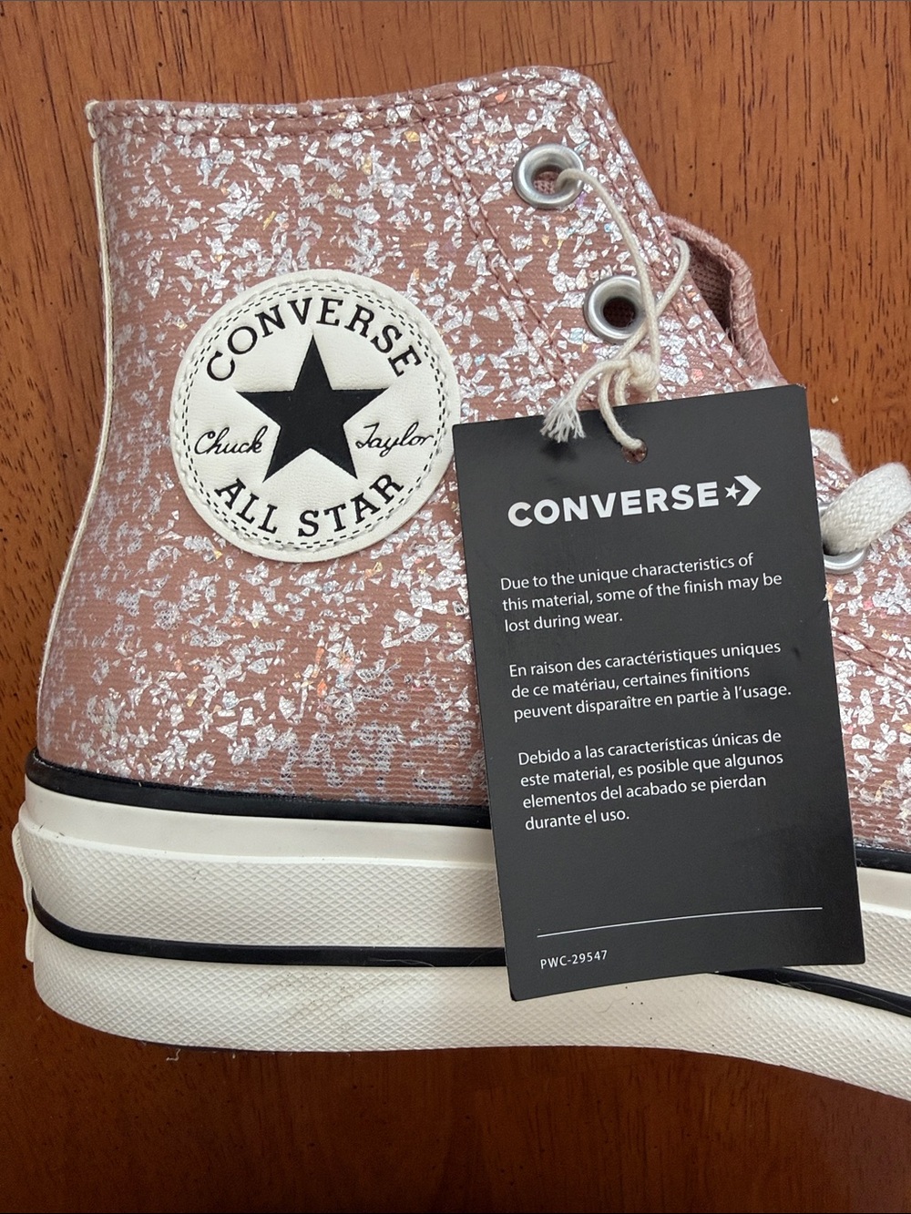 Converse Pink Speckled High-Top Sneakers - Picture 4 of 4